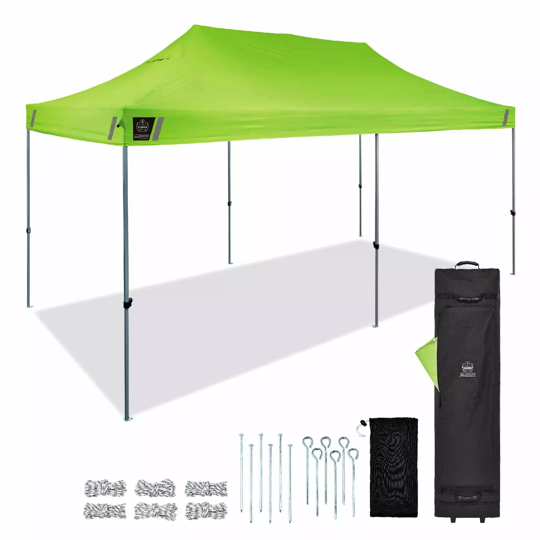 Ergodyne SHAX 6015 Lime Pop-Up Tent 10 x 20 ft Outdoor Events and Shelters