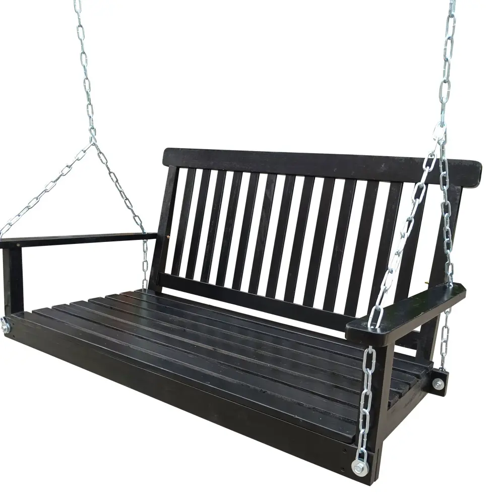 Premium Outdoor Front Porch Swing Armrests Outdoor Patio, Garden Yard, Backyard Or Sunroom