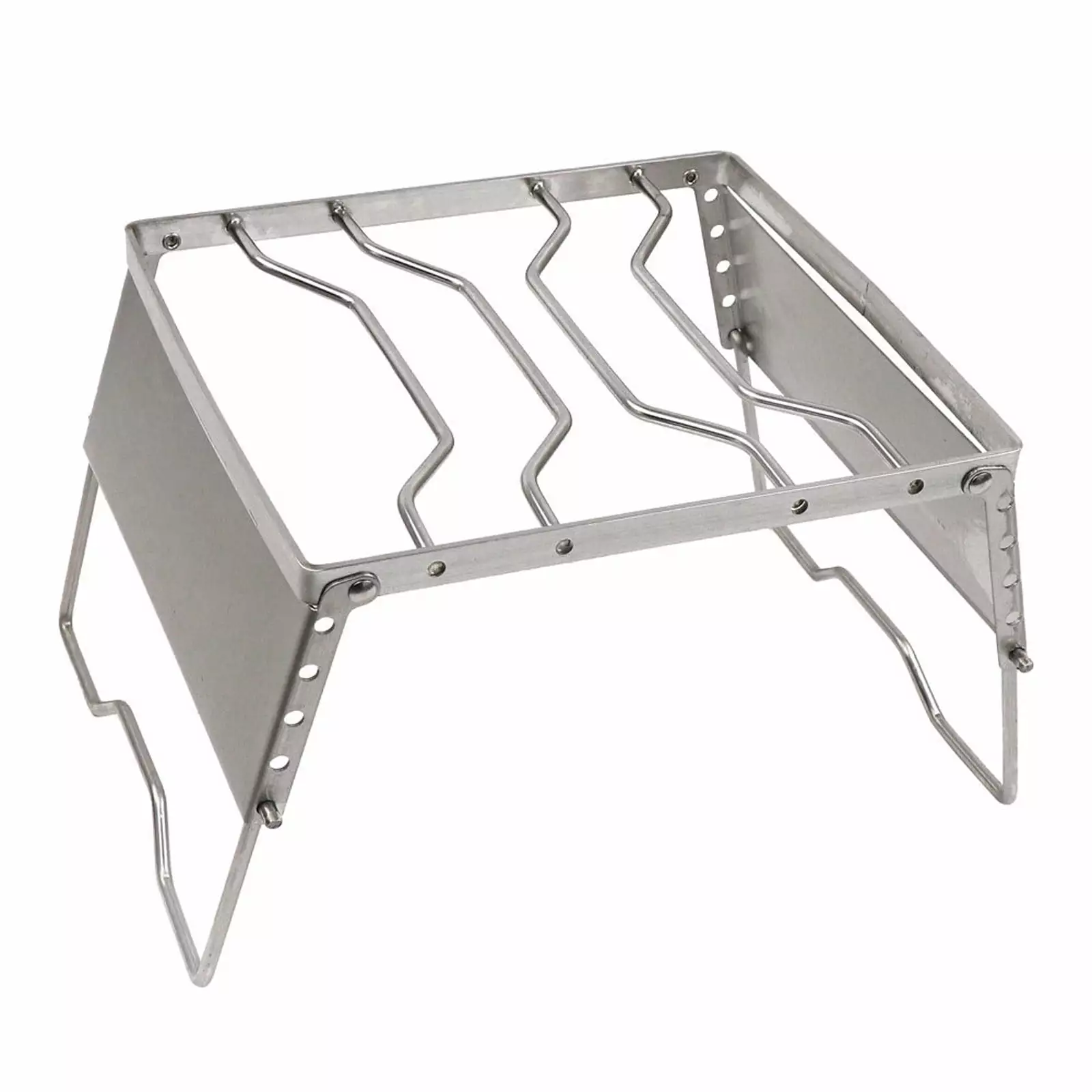 JikoIiving Folding Travel-friendly Barbecue Charcoal Grill Stainless Steel Smoker Outdoor Camping