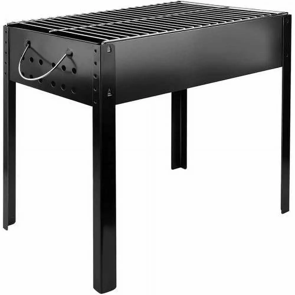 20 Inch Travel-friendly Foldable Outdoor Charcoal Barbecue Grill Detachable Tabletop BBQ Smoker Romicta