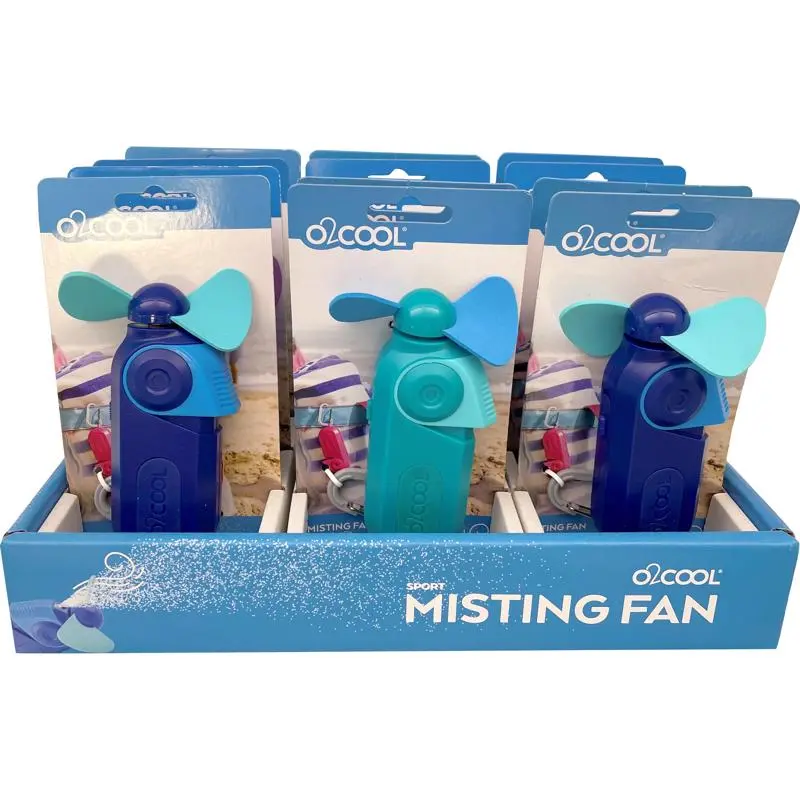 O2 Cool 4.72H Battery Misting Fan 3Dia 1 Speed Pack 12 Portable Cooling Fans O2Cool