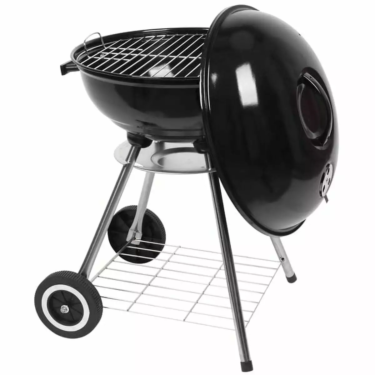 Travel-friendly 18 Inch Charcoal Grill Heavy Duty BBQ Smoker Wheels Outdoor Camping Aiying