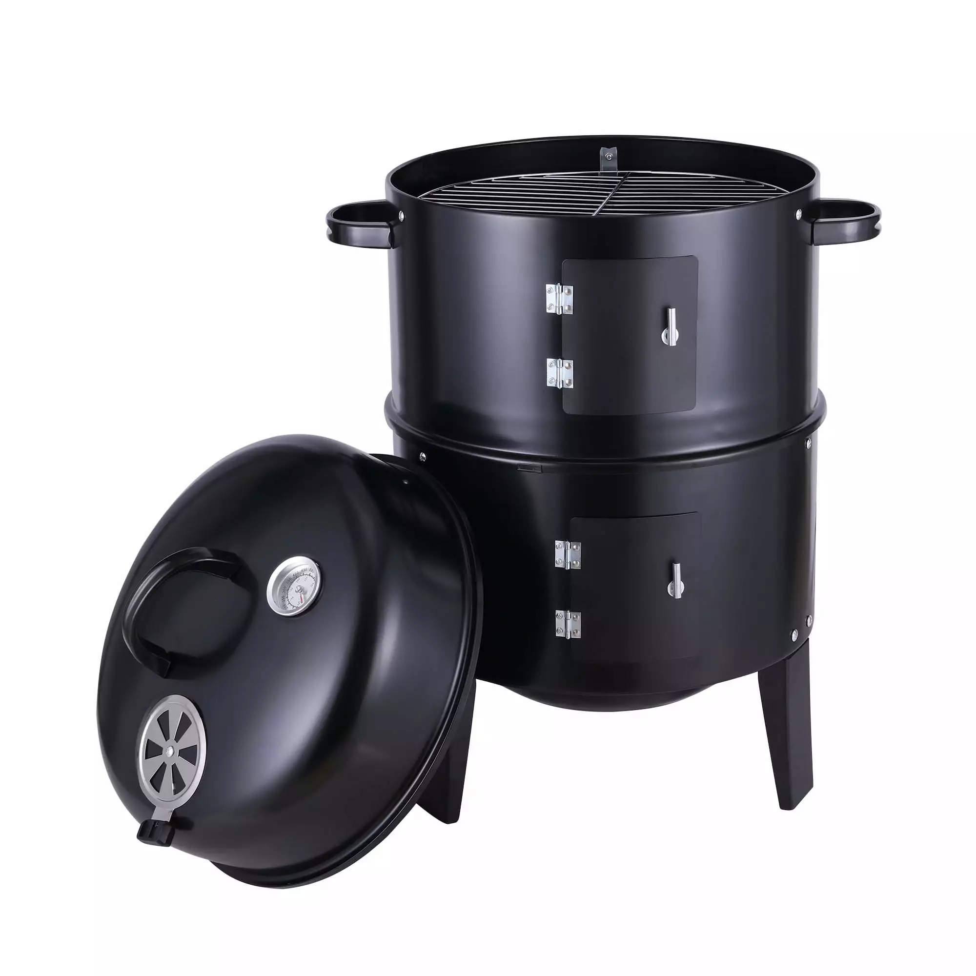 Travel-friendly Small Charcoal BBQ Grill Outdoor Smoking Backyard Party Camping Grilling Auccyt