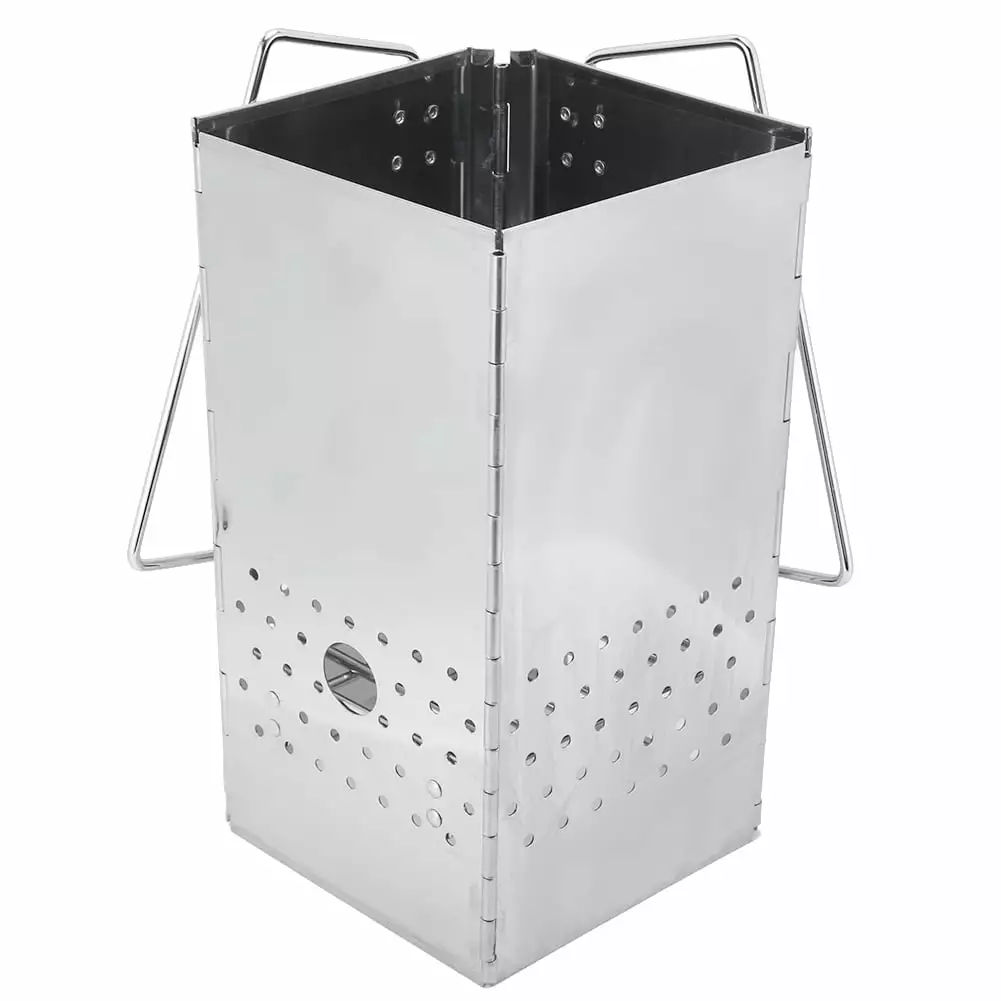 2024 Stainless Steel Foldable Barbecue Grill Travel-Friendly Charcoal Firewood Stove Camping Garden Outdoor Binzhouyixin