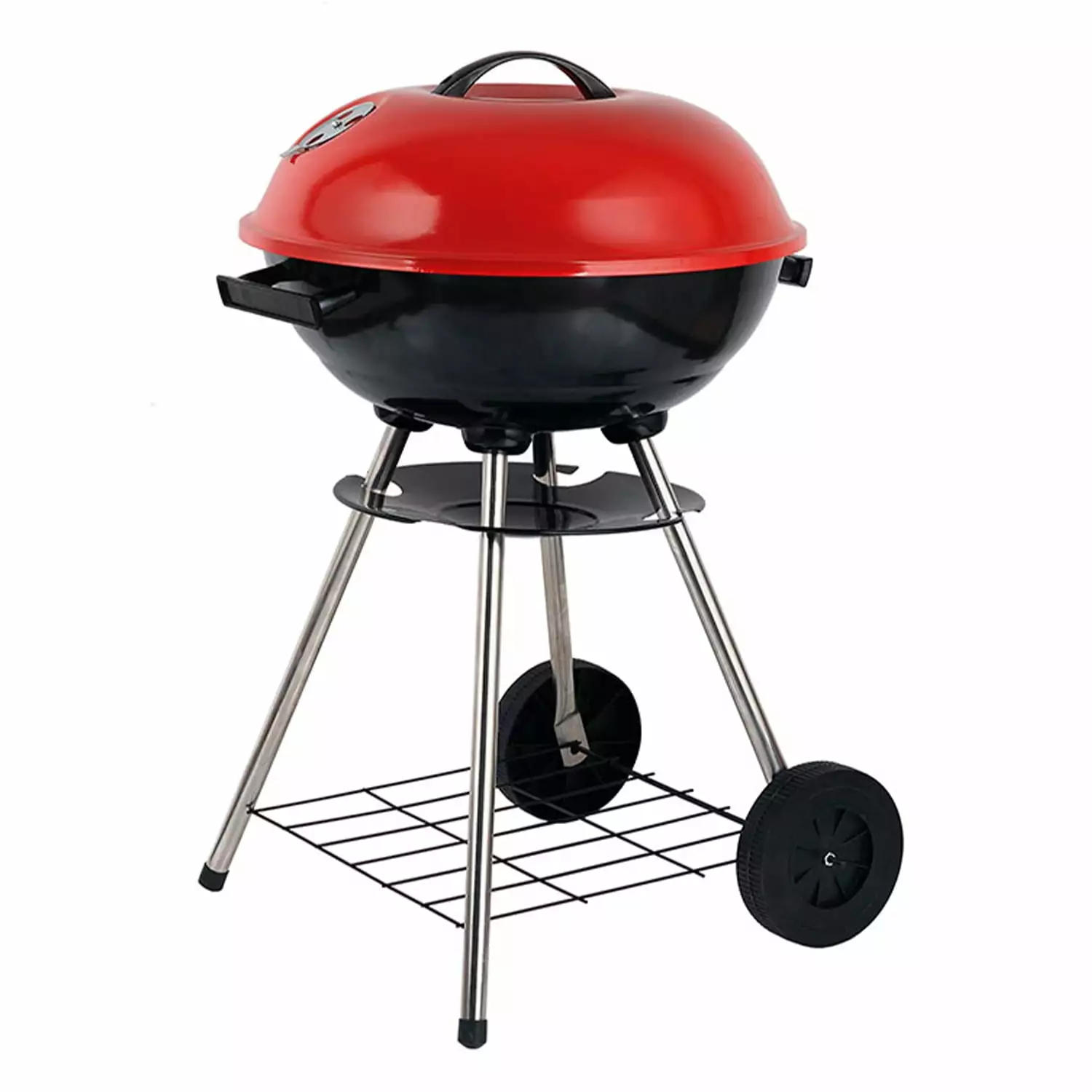 Brentwood BB-1701 17 Inch Featherweight Travel-friendly Charcoal BBQ Grill Red