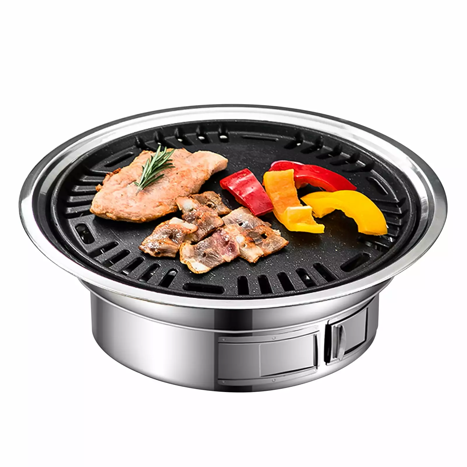 Dadypet Non-Stick Korean Barbecue Travel-friendly Stainless Steel BBQ Stove Outdoor Cooking