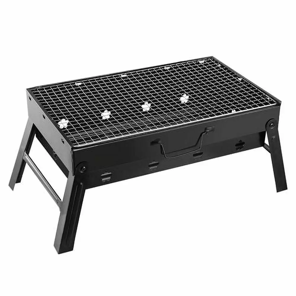 Pack 3 Travel-friendly Foldable Charcoal Grills Featherweight Smoker Camping Picnics Generic
