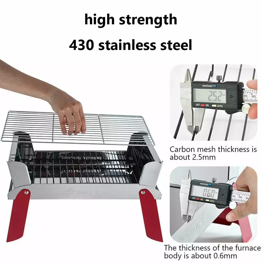 2024 1-23 Person Outdoor BBQ Folding Grill Mini Charcoal Grill Camping and Picnic gengxilanmaoyi