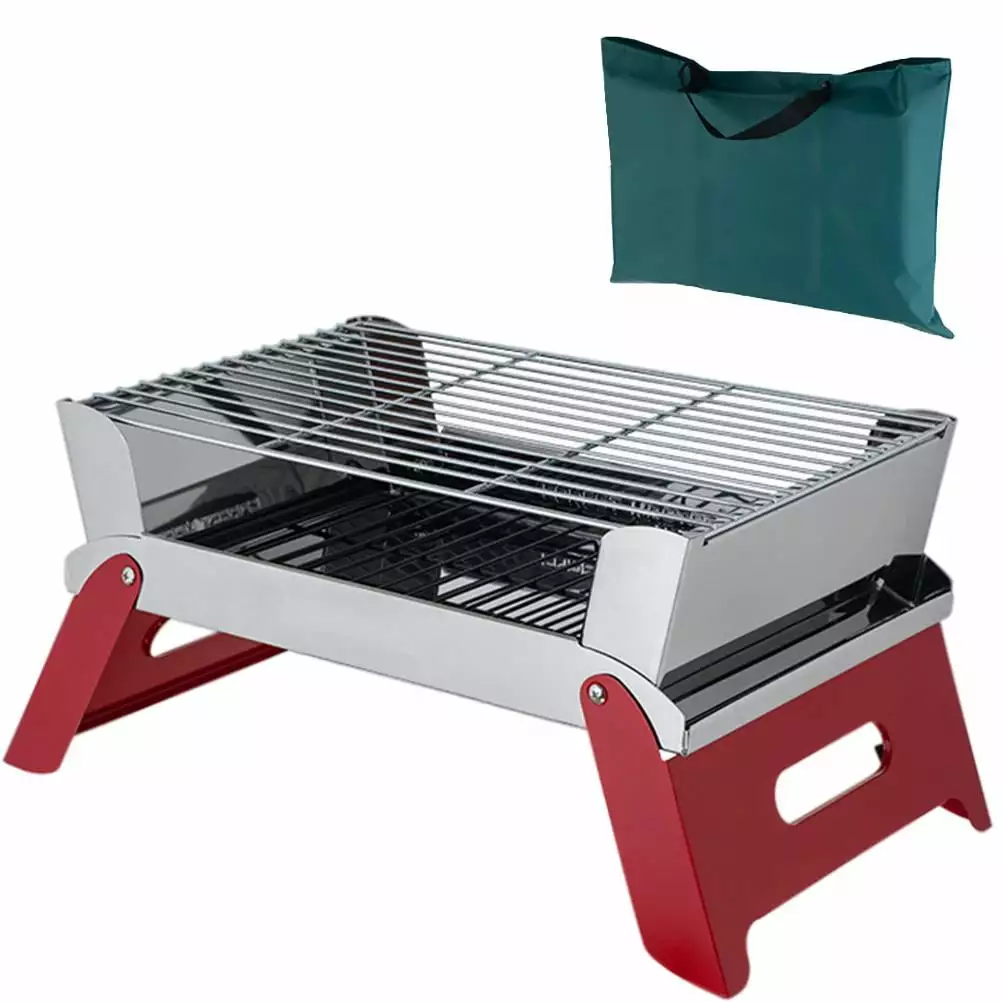 Camping 1-23 Person Outdoor BBQ Folding Grill Mini Charcoal Grill Travel gengxilanmaoyi