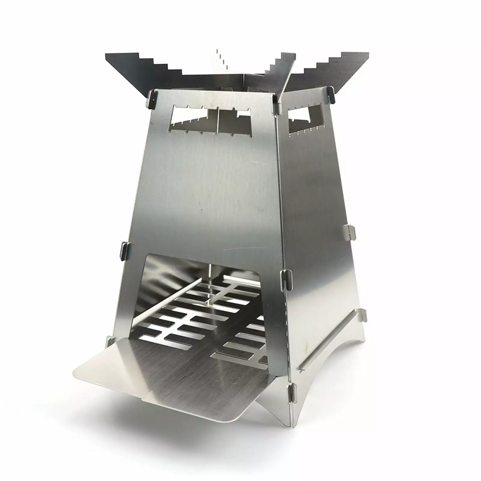 GERsome Folding Travel-friendly Barbecue Charcoal Grill Stainless Steel Smoker BBQ Outdoor Camping Picnics