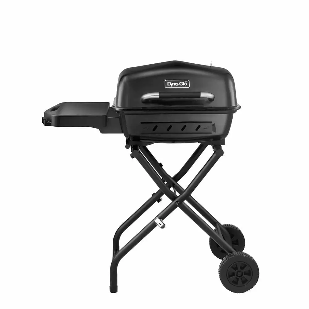 Travel-friendly Charcoal Grill Black Compact Outdoor BBQ Grill J&L
