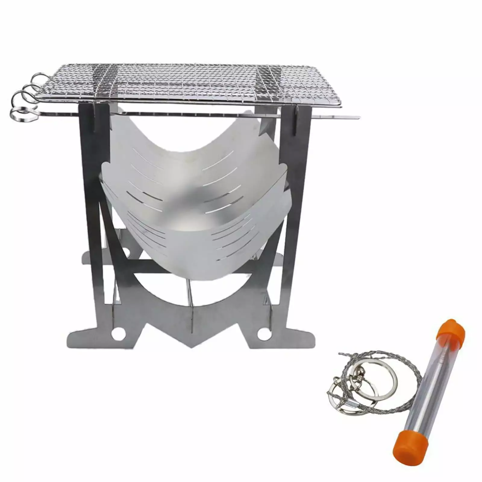Folding Travel-Friendly Stainless Steel Charcoal Grill Outdoor Camping Picnics Beach BBQ LOHUMAI