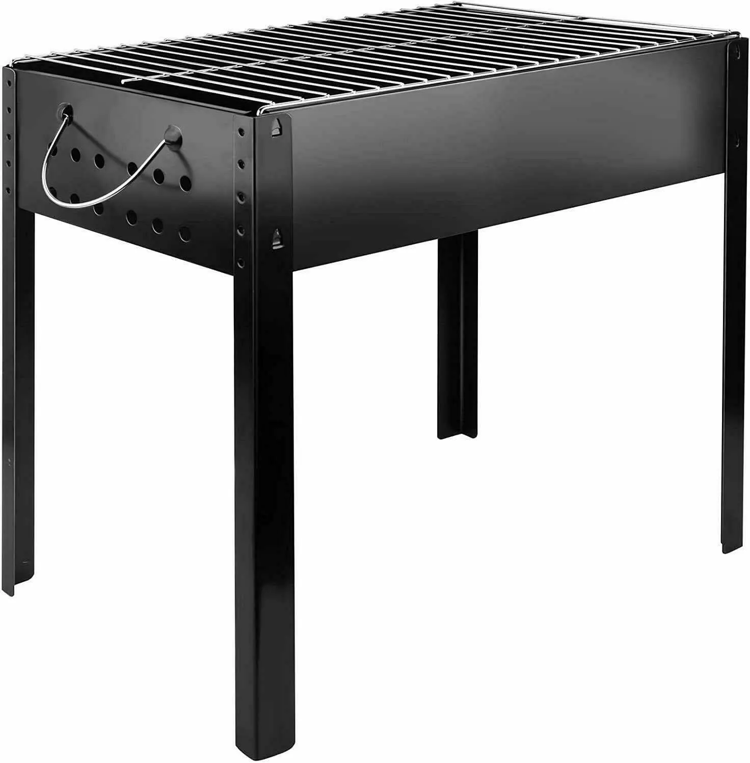 20 Inch Travel-friendly Foldable Outdoor Charcoal BBQ Grill Detachable Tabletop Smoker Camping Lolita Lempicka