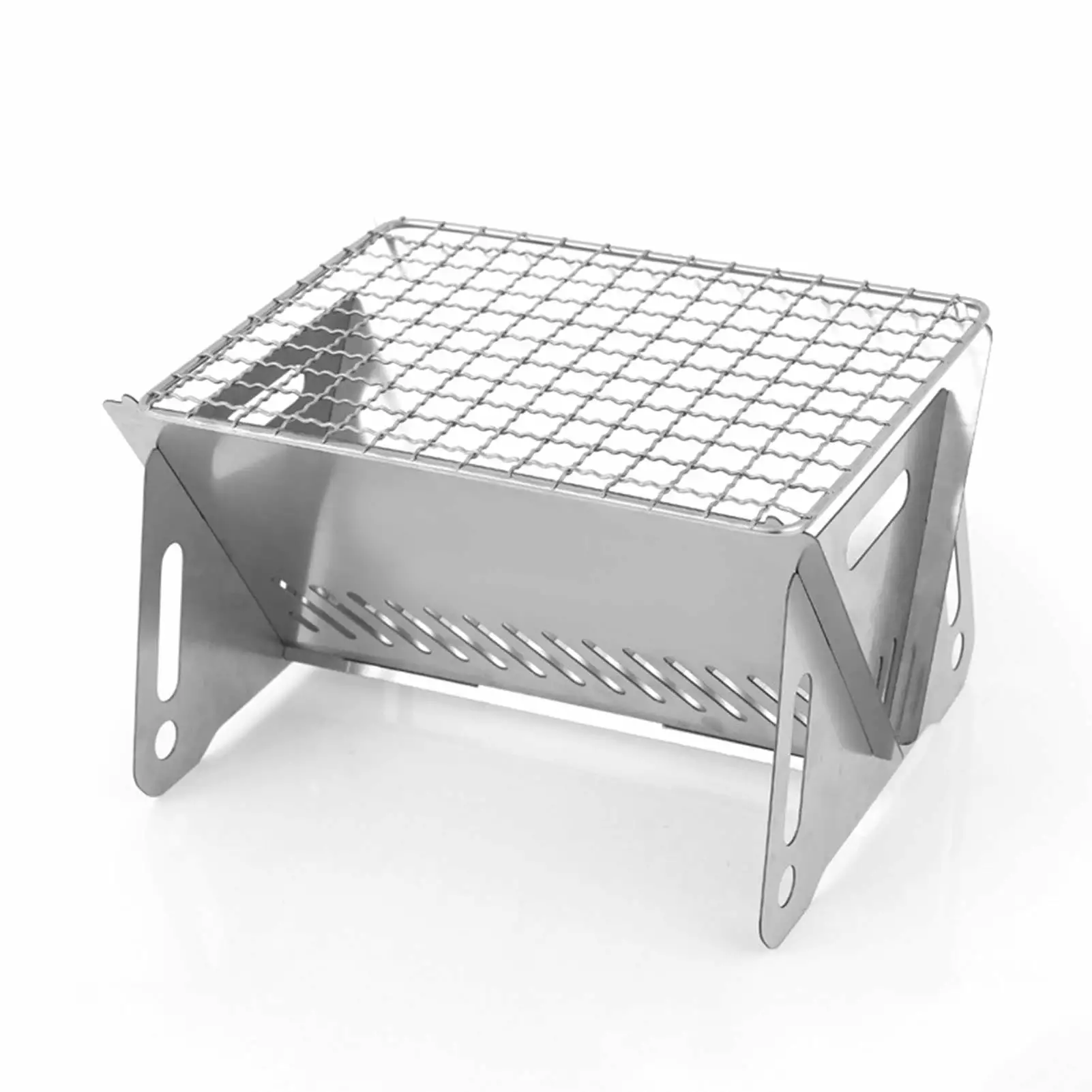 Foldable Camping Grill Stainless Steel Outdoor Folding BBQ Grill Picnic Hiking Beach Party Old California
