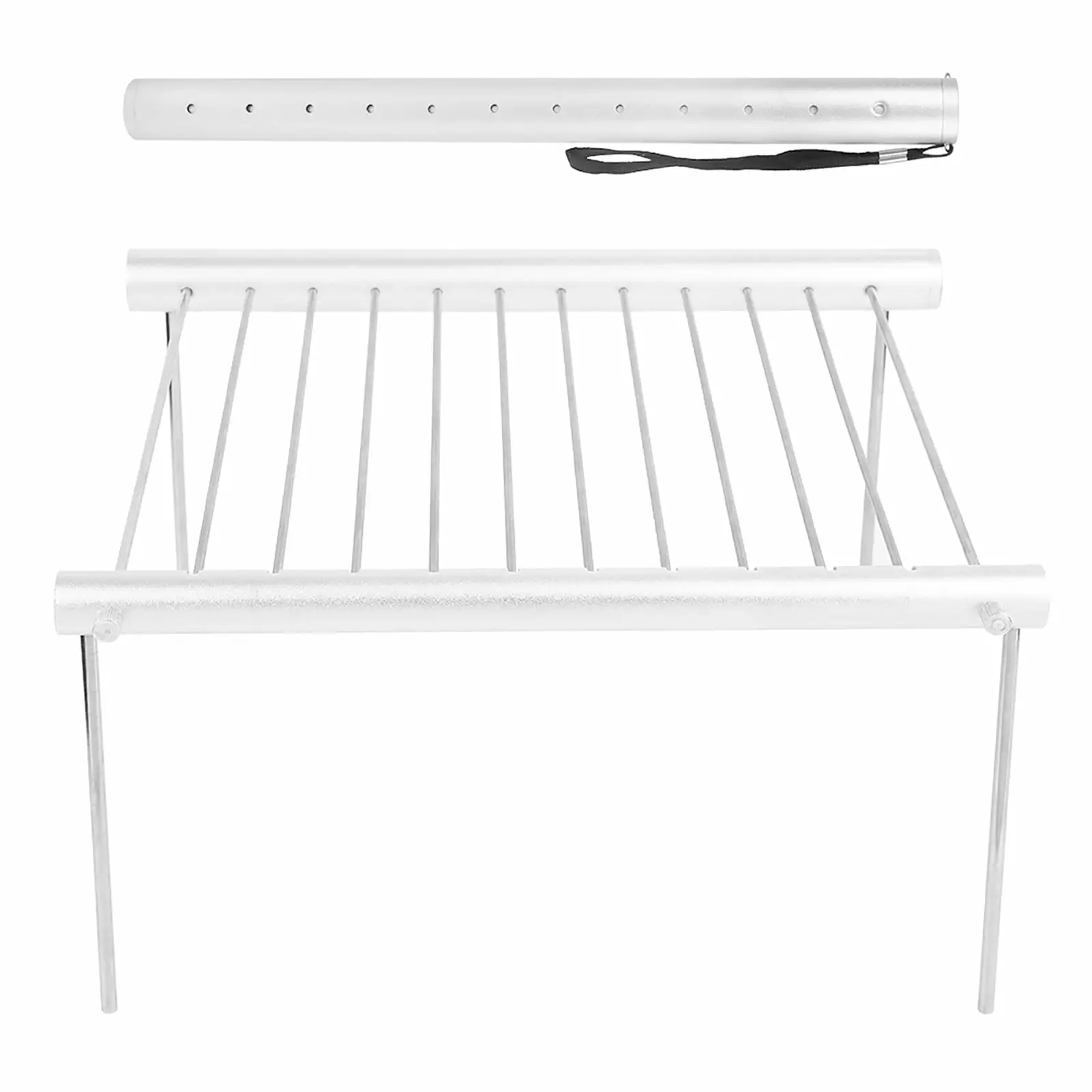 Travel-friendly Folding Stainless Steel Charcoal BBQ Grill Outdoor Camping Picnic Cooking Portable Grill