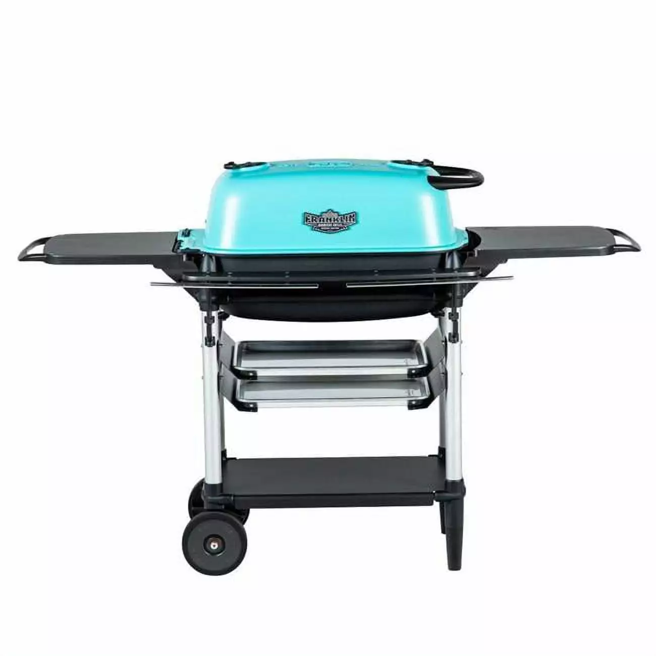 Travel-friendly Kitchens 8037152 PK300 Franklin Grill Plus Smoker Teal & Black Portable Kitchen