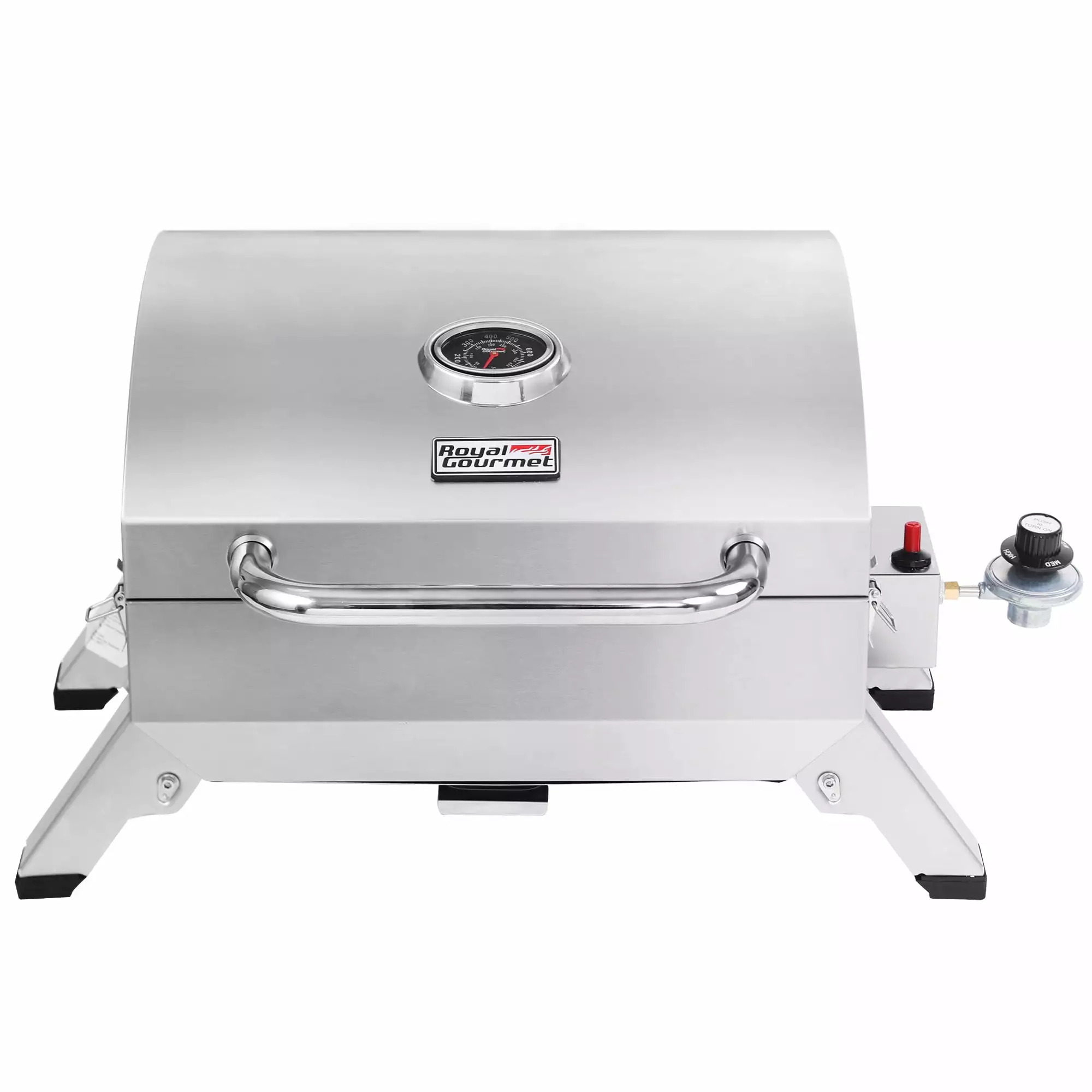 Royal Gourmet GT1001 Stainless Steel Travel-friendly 10.000 BTU BBQ Tabletop Gas Grill Folding Legs