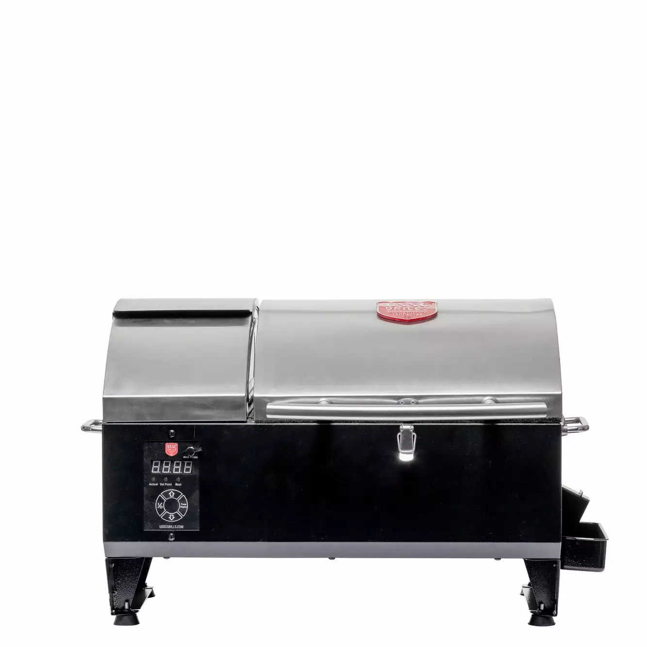 USSC Grills Travel-friendly Tailgate Tabletop Wood Pellet Grill Stainless Steel Portable BBQ