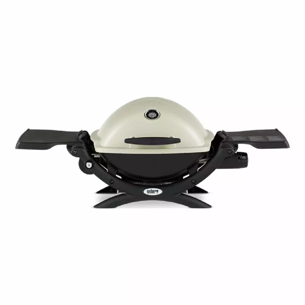 Weber Q 2200 1-Burner Travel-friendly Gas Grill Titanium Compact