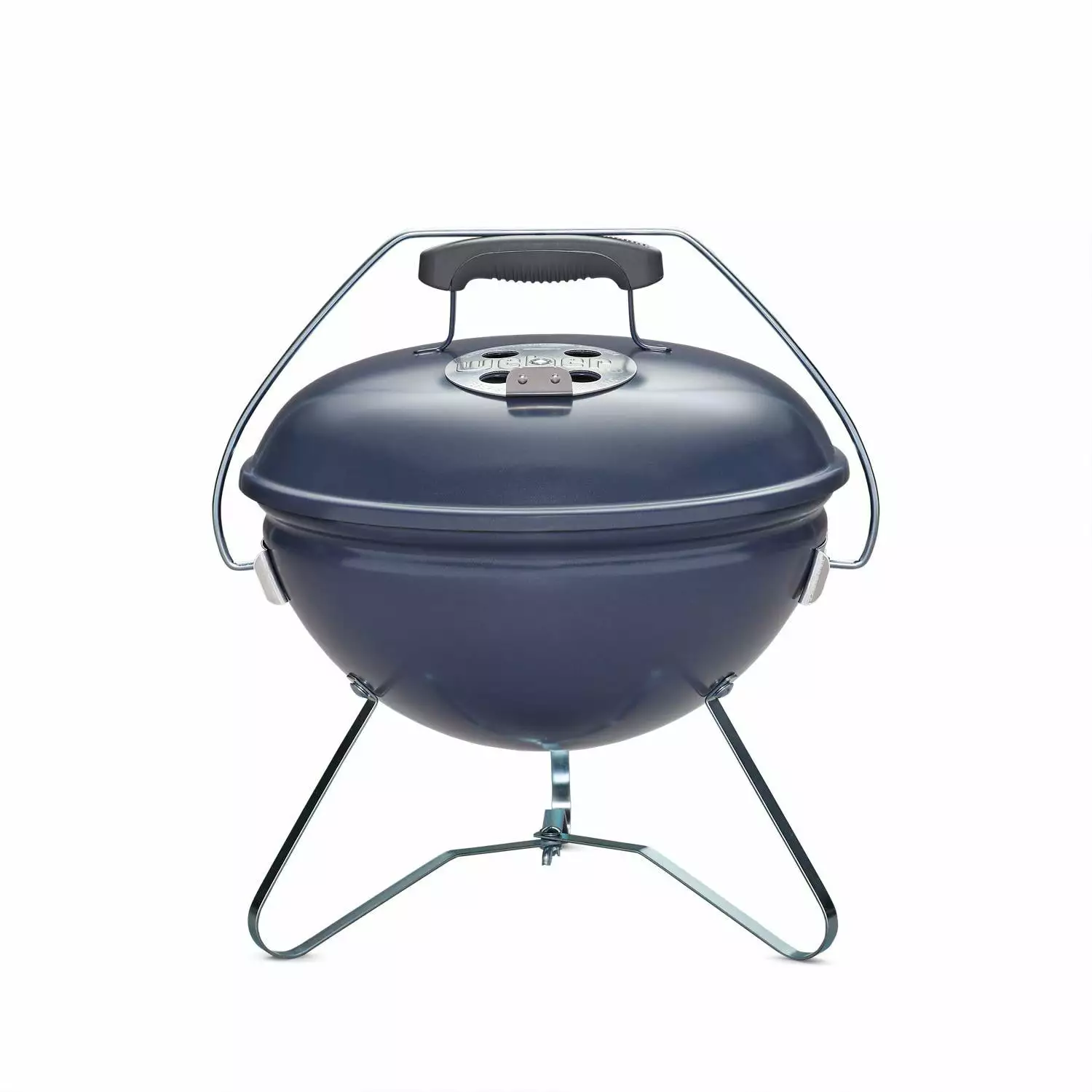 Weber 14 Smokey Joe Luxury Slate Blue Compact Charcoal Grill Outdoor Cooking