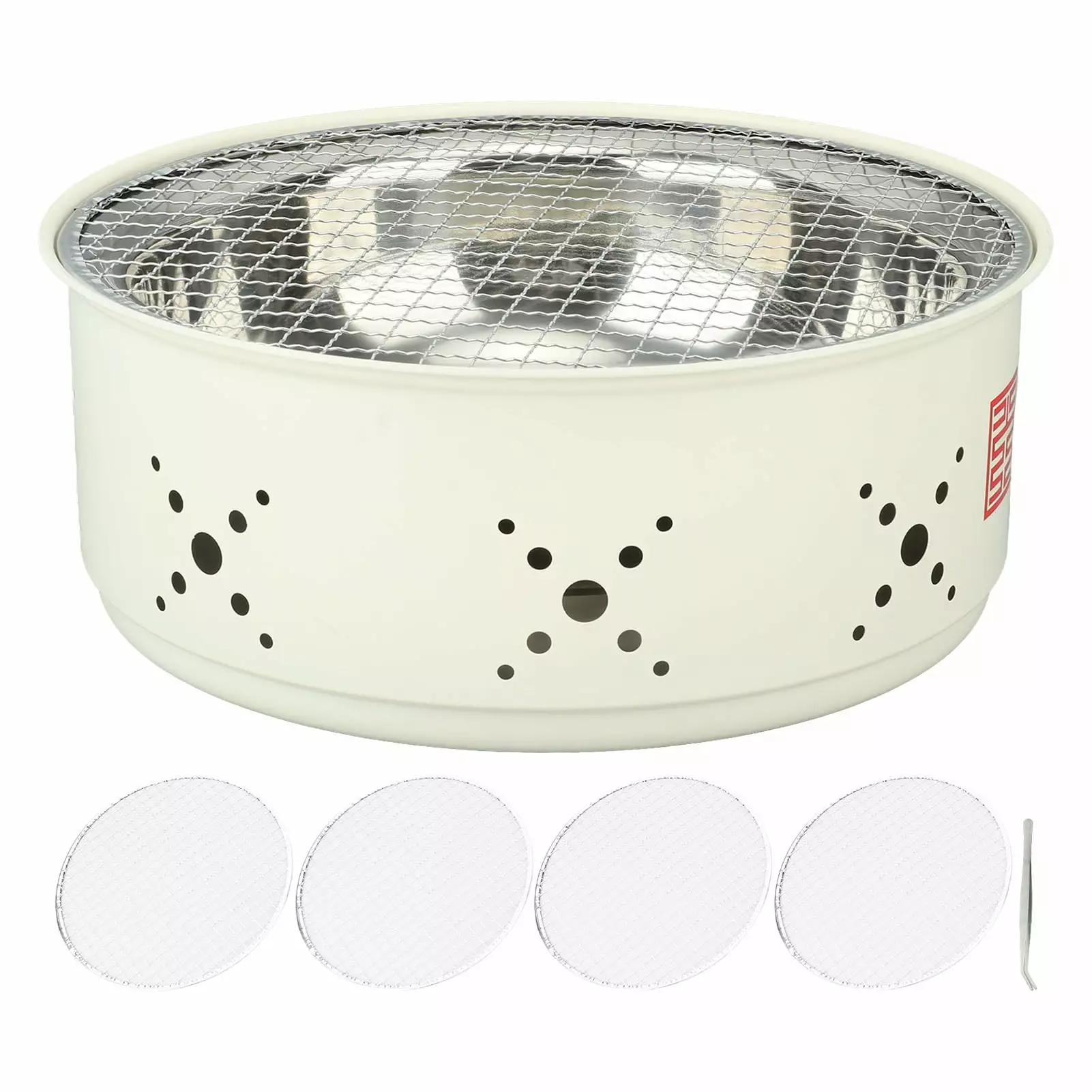 2024 Food Grade Stainless Steel Mini Charcoal Grill Stove Camping Hiking Picnics Wenchangfengjiadian