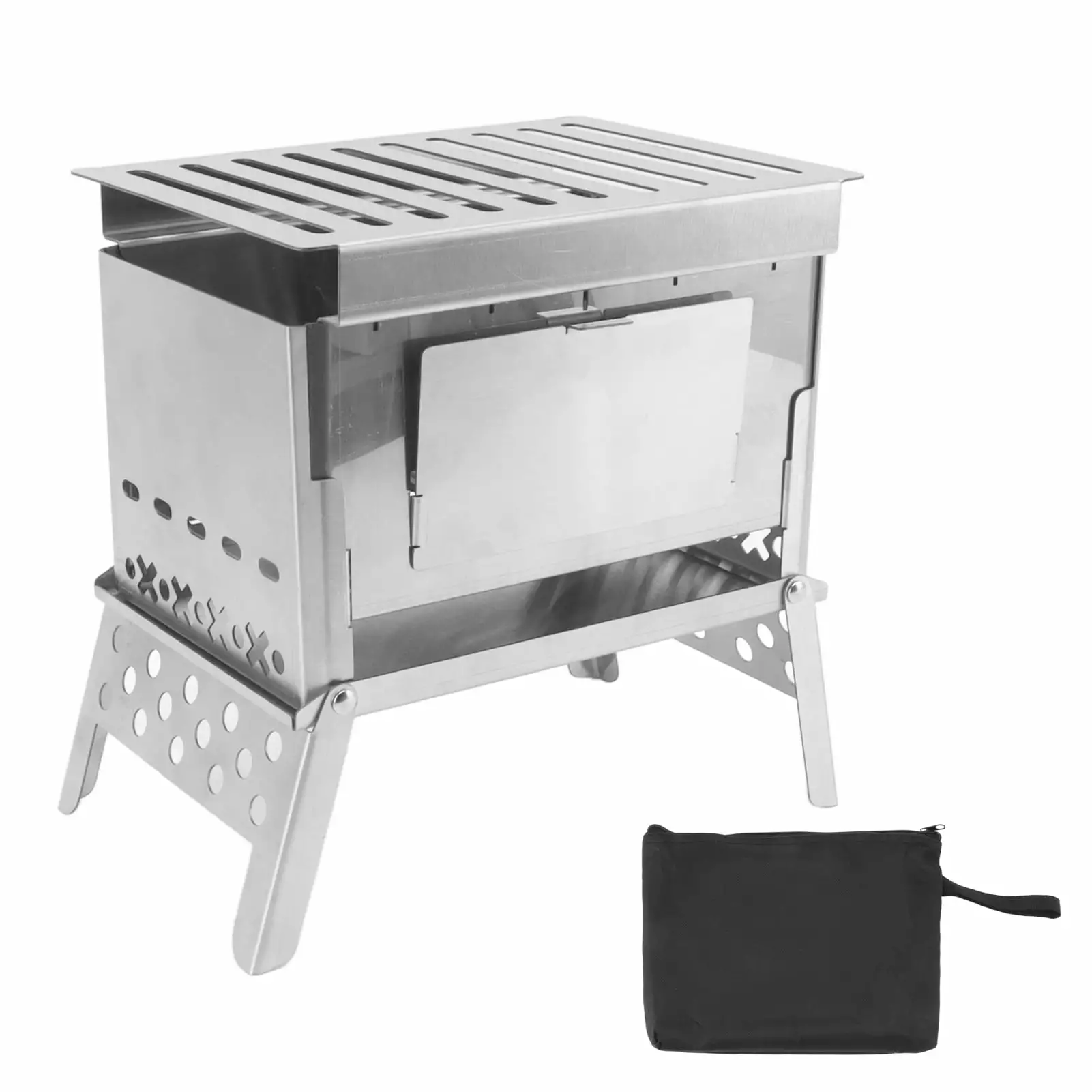 Foldable BBQ Grill Stainless Steel Travel-friendly Outdoor Camping Picnic YangBiYing12