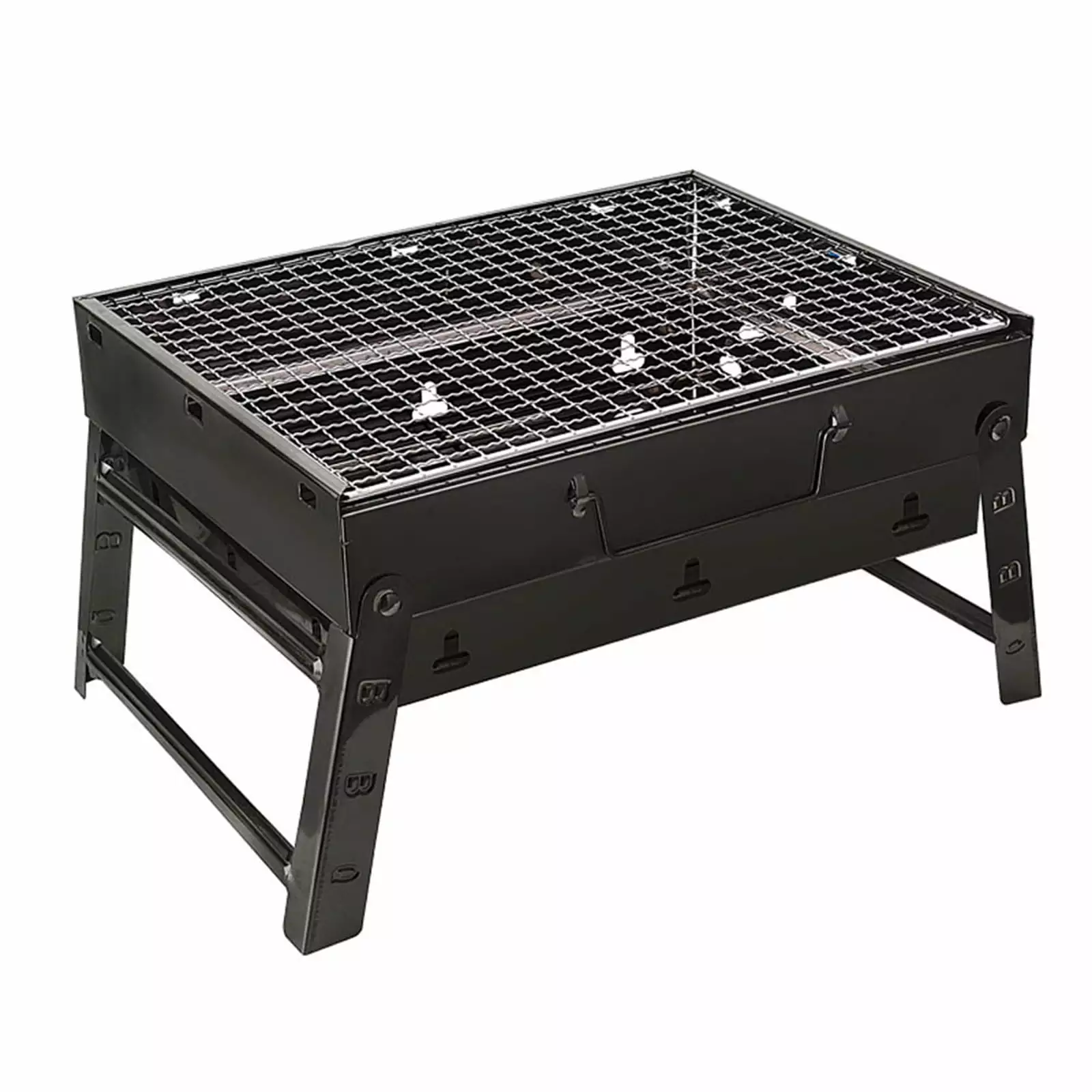 YOBOLK Foldable Outdoor BBQ Grill Thickened Grate Non-Stick Stove Barbecue Home Cooking