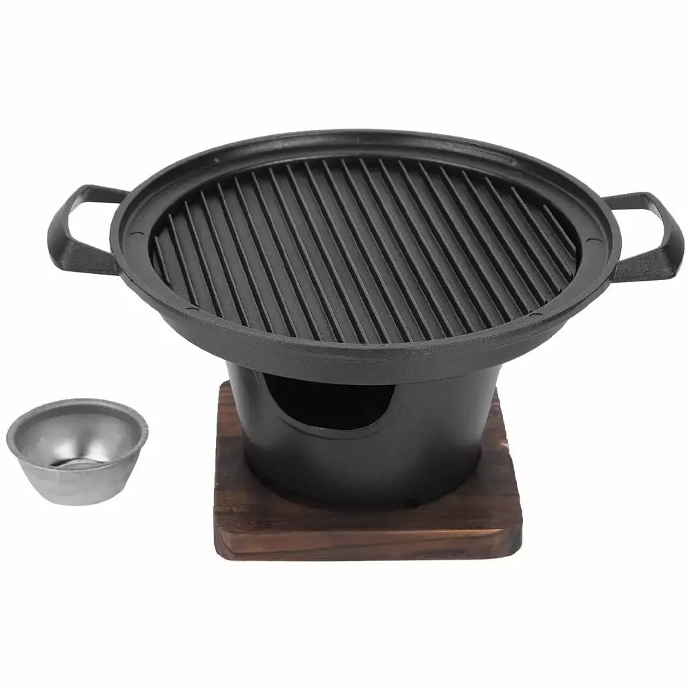 Carbon parrilla. mini portable horn no smokers. redondo and resistant steel base covered cooking open air. camping. picnic...