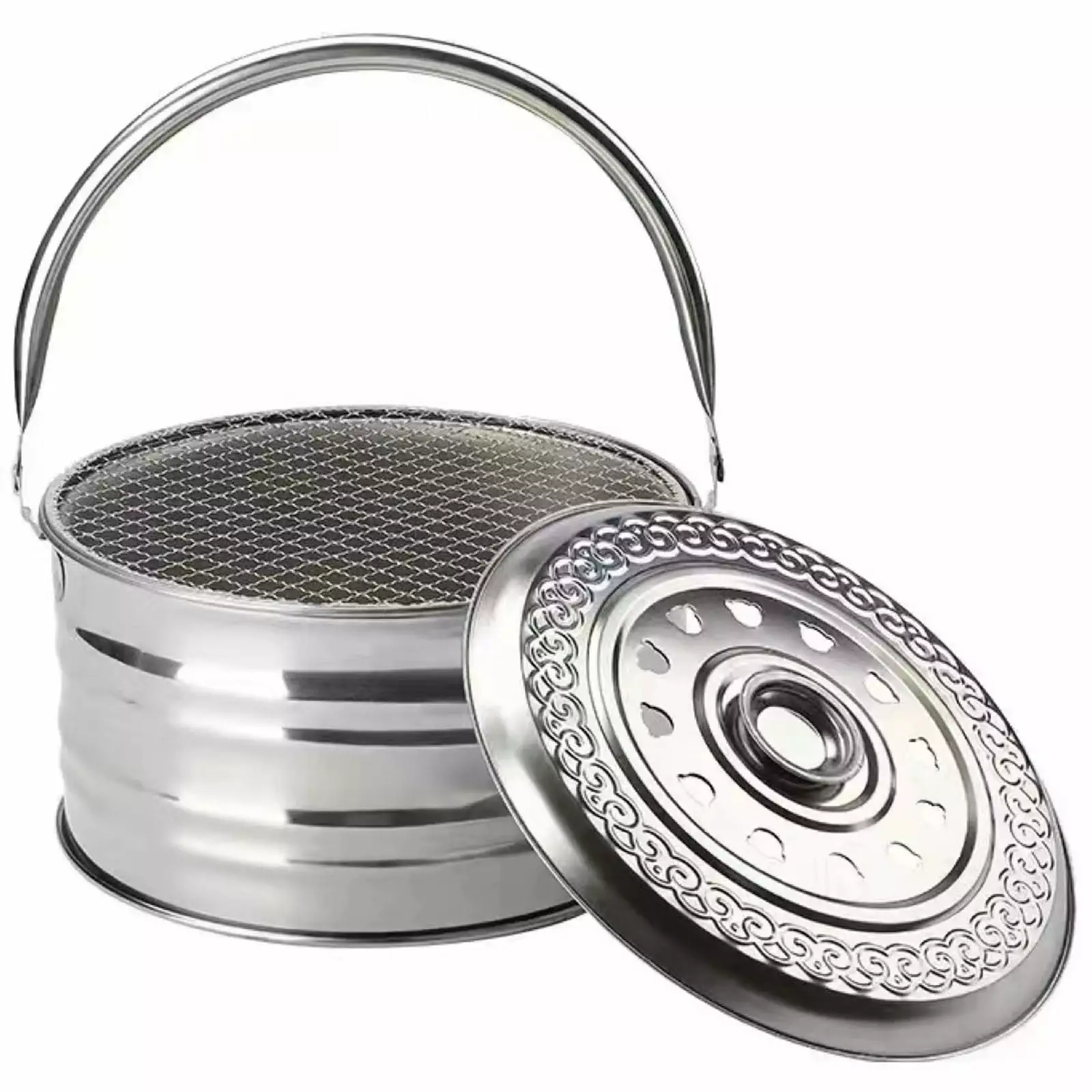 Mlkoz Outdoor Desktop Wrought Iron Hand Warmer Portable Small Stove Camping