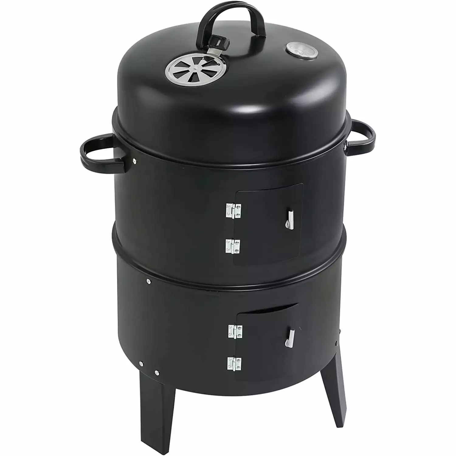 GANGXI TC-Home Travel-friendly pp Smoker Grills Outdoor BBQ Grill Smoker Cooking Two-Layer Barbecue Grill Steel Meat Smoker