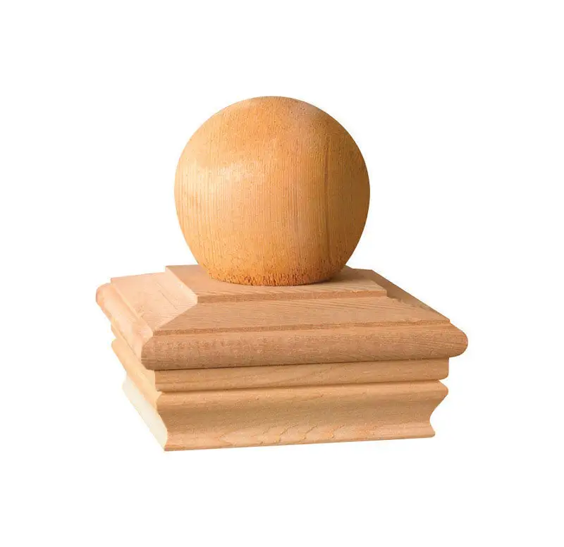 Deckorators 5.5 . H X 4 . W Brown Wood Post Cap Pack 6 Deck Railings