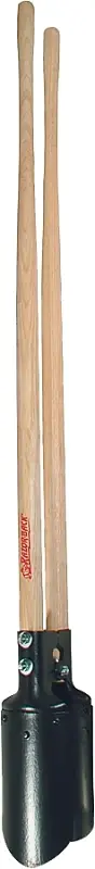 Ergonomic Weeding Razor-Back 78004 Post Hole Digger, 10-3/4 L Blade, Riveted Blade, HCS Blade, Hardwood Handle, 58-3/8 OAL