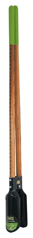 Forged Carbon Steel Ames 2701600 Post Hole Digger Ruler, 6-1/2 W Blade, Hardwood Handle, Cushion-Grip Handle