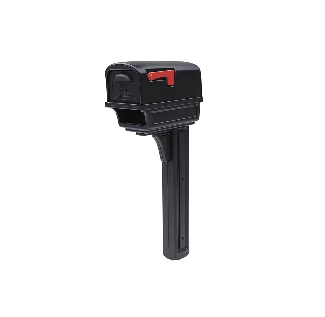 Gibraltar GGC1B00AM Gentry Post Mount Mailbox Black - Durable Outdoor Mailbox