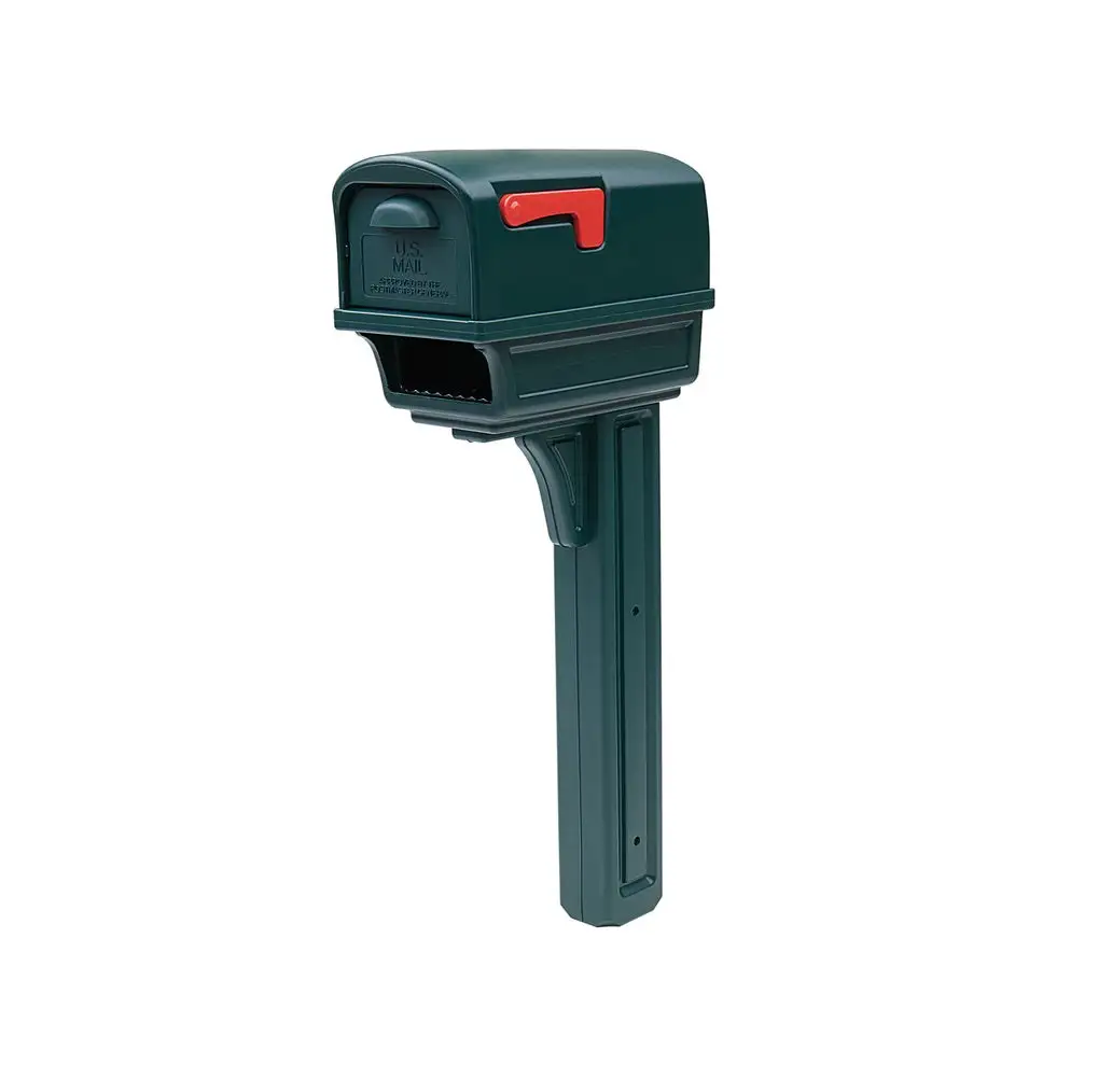 Gibraltar GGC1G00AM Gentry Post Mount Mailbox Green - Weather Resistant Mailbox