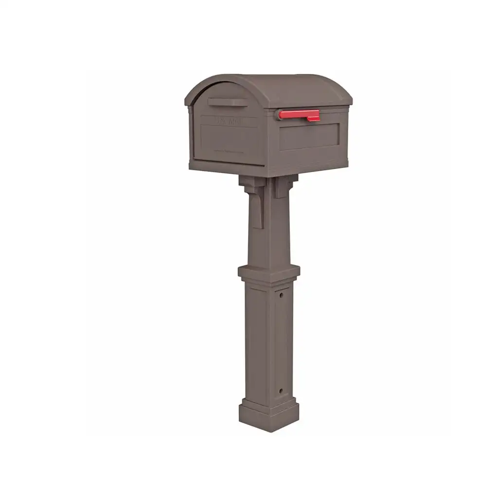 Gibraltar GHC40MAM Grand Haven Post Mount Mailbox Mocha - Elegant Mailbox Design