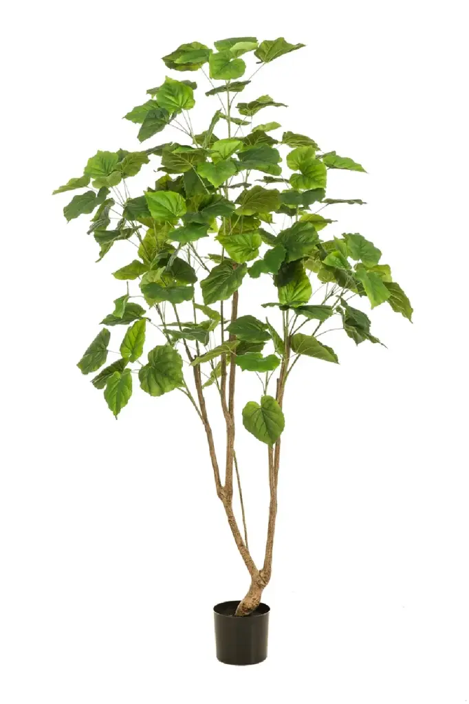 2 Pack Heart-Shaped Leaf Faux Plants Artificial Fig Tree Indoor Decor