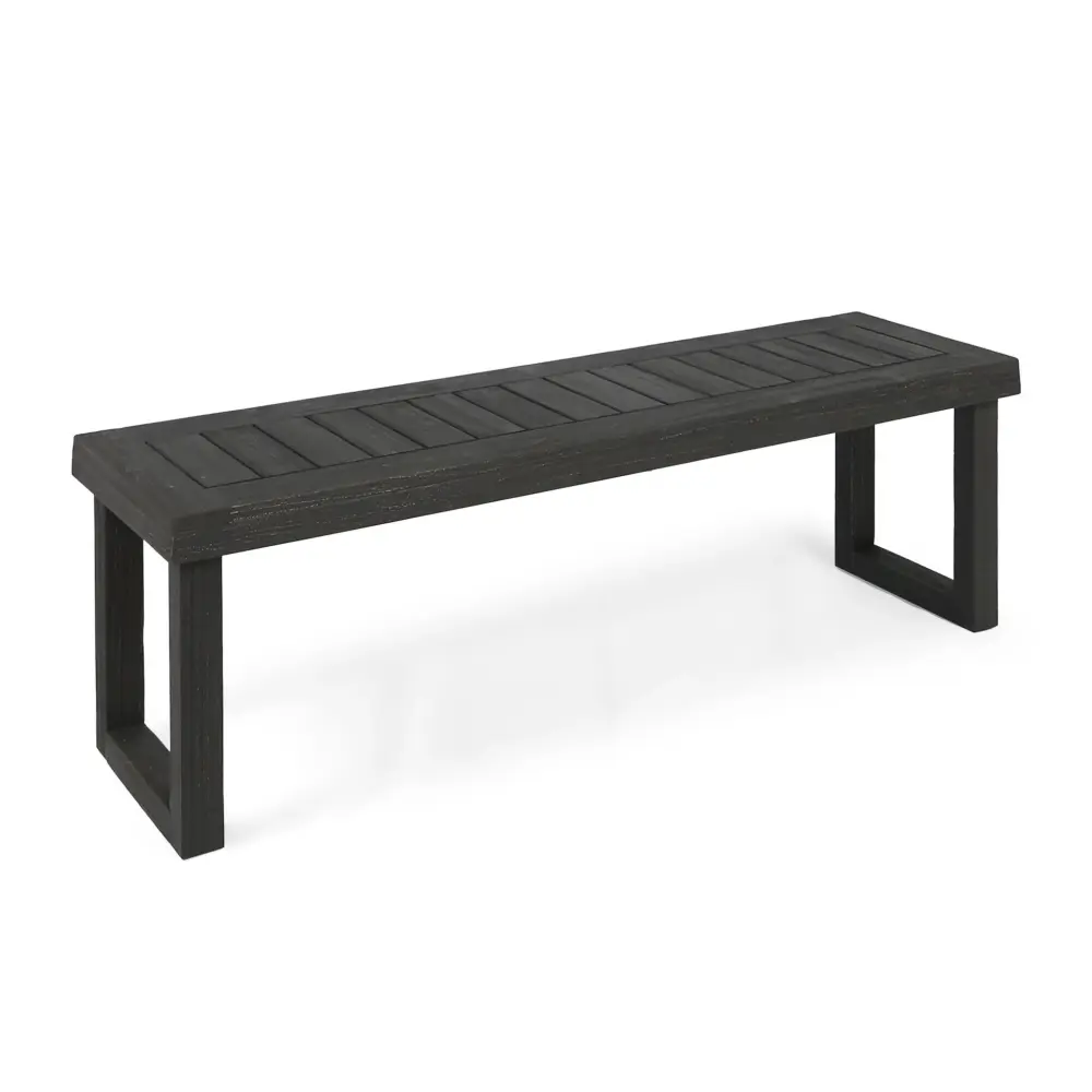 Realm - Outdoor Bench Slat Panel Top And Base - Dark Ash