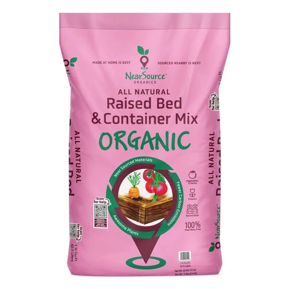NearSource All Natural Raised Bed and Container Mix 1.5 CF Optimal Plant Growth NearSource Organics