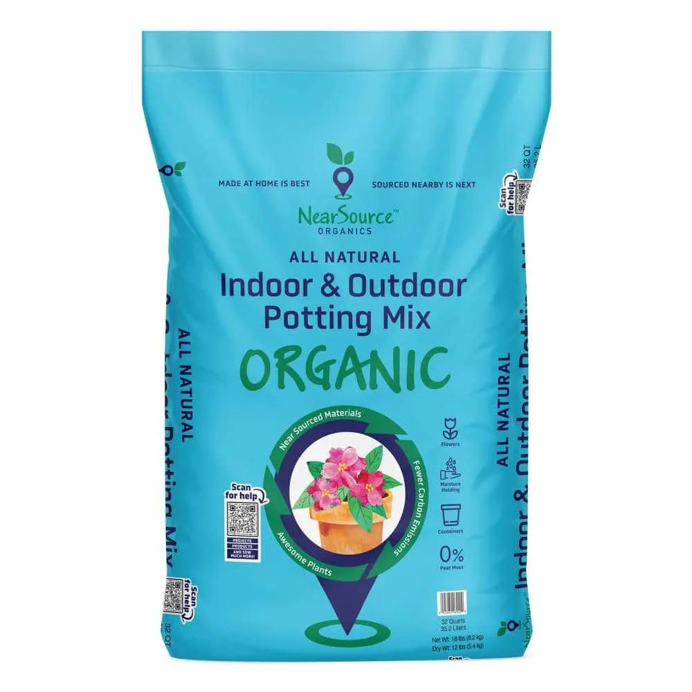 NearSource Organics All Natural Indoor and Outdoor Potting Mix 1.25 CF Versatile Planting