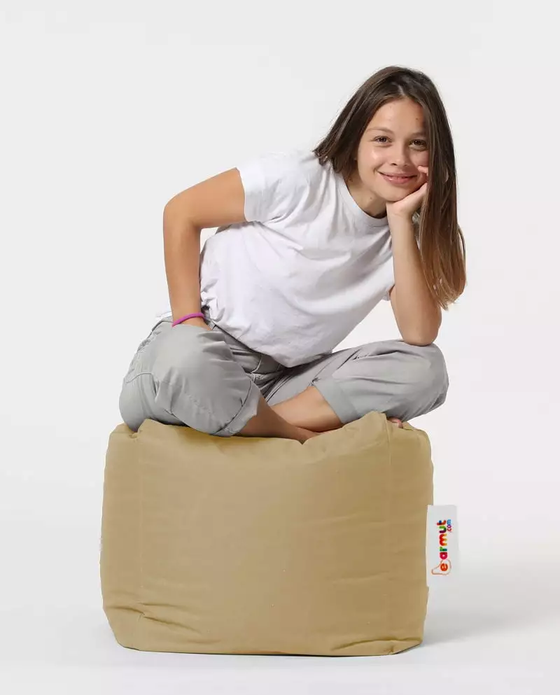 Ferndale Mink Square Pouf Garden Pouffe Outdoor Seat Cushion Ferndale Healthcare