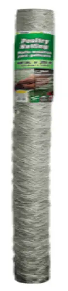 YardGard Galvanized Poultry Netting 20-Gauge 2 Mesh 48 x 25 Feet Small Animal Fencing