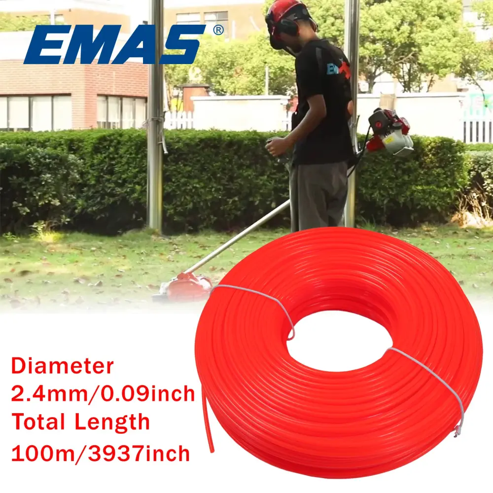 100pcs 2.4mm×100m Trimmer Line Grass Trimmer Parts Brush Cutter Accessories