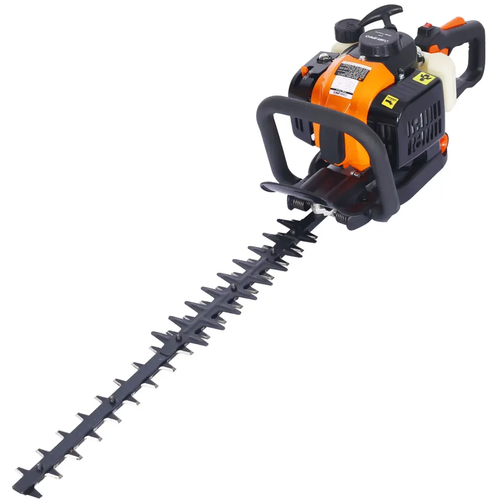 26Cc Gas Powered Hedge Trimmer Duplicate Sided Blade And Recoil Start - Orange