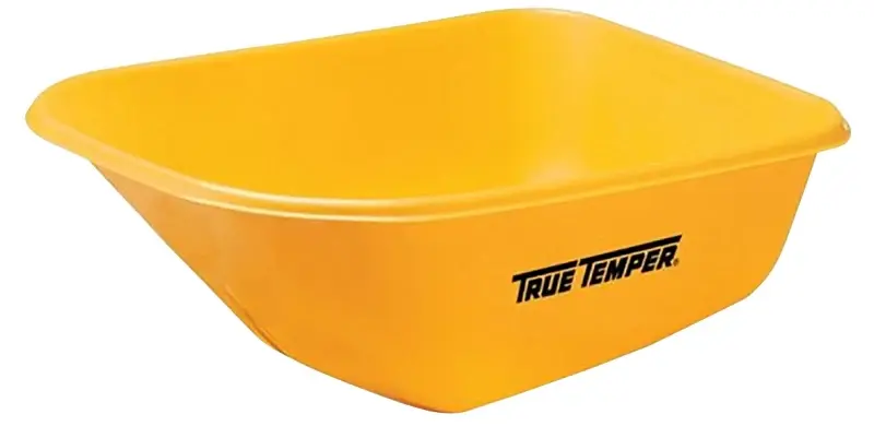 True Temper 009908VB Wheelbarrow Tray, 8 cu-ft, Poly, Yellow