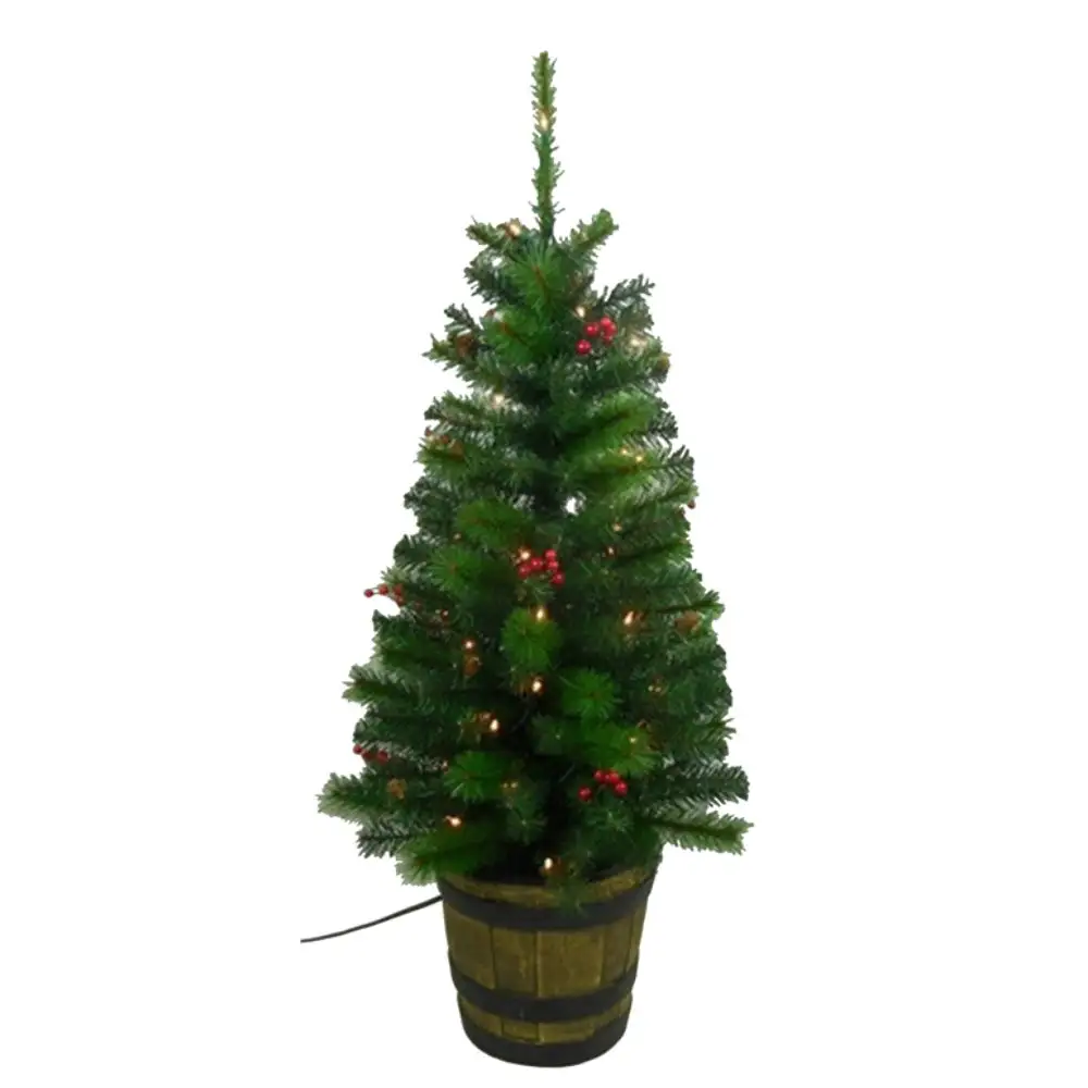 Santas Forest Prelit Spruce Frost Artificial Christmas Tree 6.5 Foot