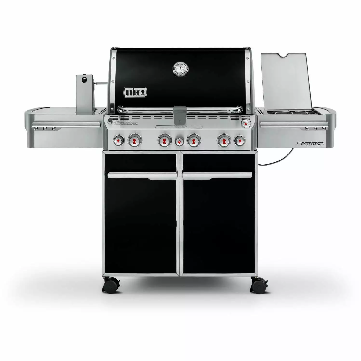 Weber Summit E-470 Propane Gas Grill Rotisserie Sear Burner and Side Burner Black 7171001