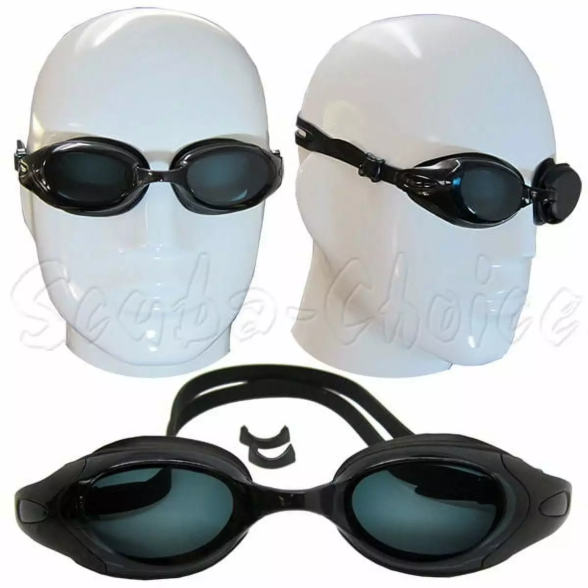 Black UV Nearsighted Prescription Corrective Optical RX Lenses Swimming Goggles -6.0 Adults 4