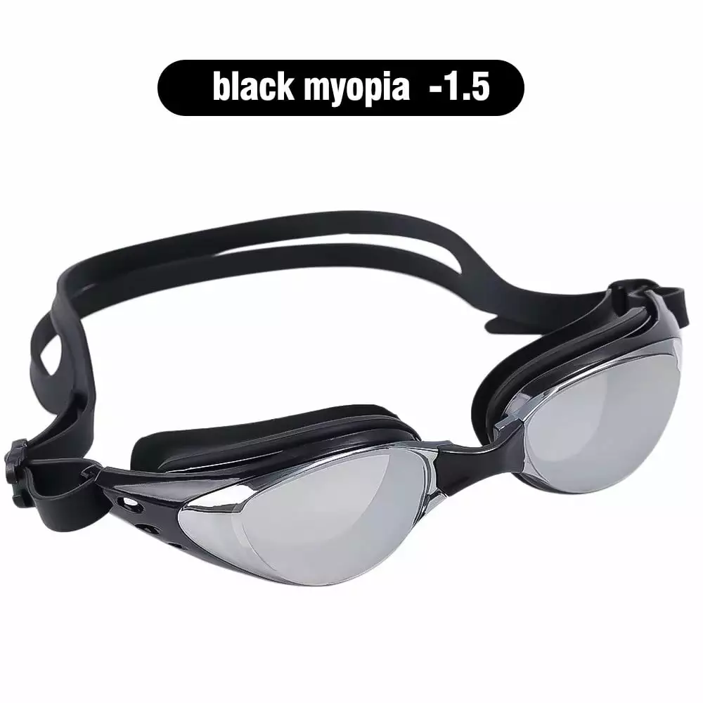 Myopia Swimming Goggles Anti Fog Waterproof -1.0 to -9.0 Stylish Plating Unisex Swimglasses