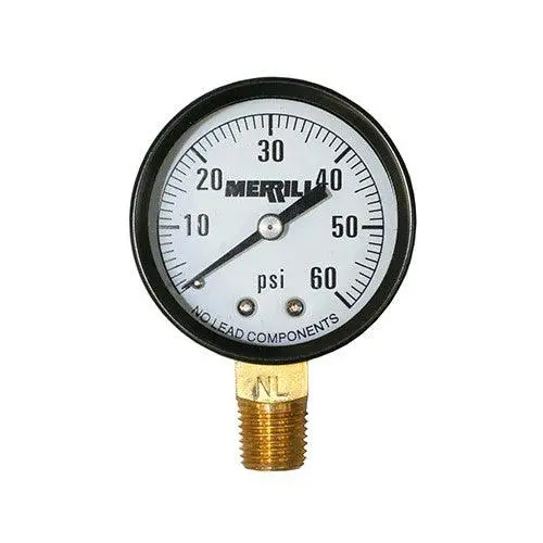 0-60 LB. PRESSURE GAUGE - NO LEAD